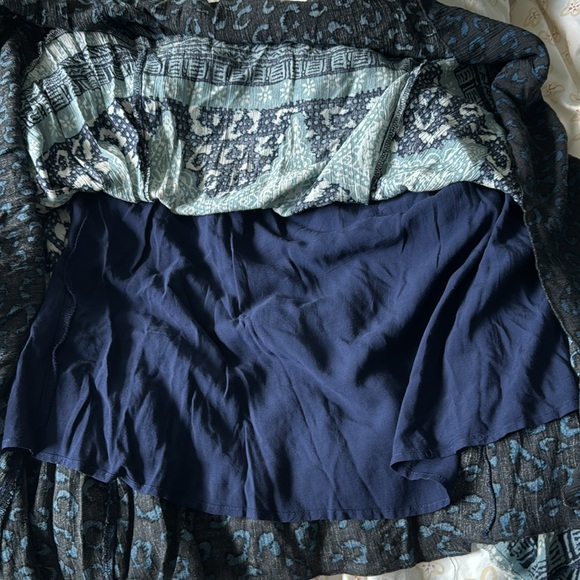 Free People Black and Blue Patterned Dress - Picture 9 of 9